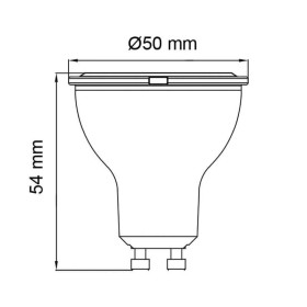 10x Stk. LED Spot Linse CONVEX-8 8W GU10