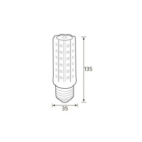 10x Stk. LED Stiftsockellampe CORN-7 7W E27 6400K