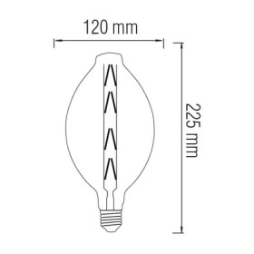 10x Stk. LED Filament Birne ENIGMA 8W E27 Bernstein