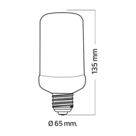 10x Stk. LED Flammenbirne FIREFLUX 5W E27 1500K