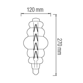 10x Stk. LED Filament Birne ORIGAMI 8W E27 Amber