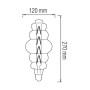 10x Stk. LED Filament Birne ORIGAMI 8W E27 Amber
