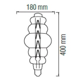 10x Stk. LED Filament Birne ORIGAMI-XL 8W E27 Titan