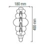 10x Stk. LED Filament Birne ORIGAMI-XL 8W E27 Titan