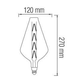 10x Stk. LED Filament Birne PARADOX 8W E27 Amber