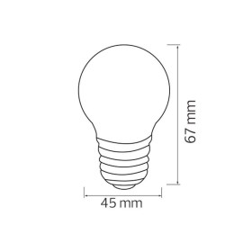 10x Stk. LED Farbbirne RAINBOW 1W E27 Rot