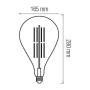 10x Stk. LED Birne Filament TOLEDO 8W E27 Amber