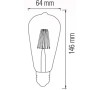 10x Stk. LED Filament Birne RUSTIC VINTAGE-6 6W E27 2200K