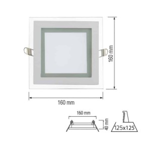 Plafonnier encastrable LED MARIA-12 12W Blanc