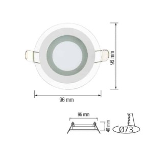 LED Einbaustrahler CLARA-6 6W Weiß