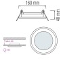 LED Einbaustrahler CLARA-12 12W Weiß