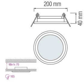 LED Einbaustrahler CLARA-15 15W Weiß