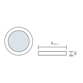 LED Aufbauleuchte CAROLINE-12 12W Schwarz 6400K