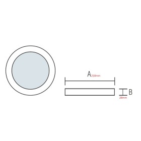 LED Aufbauleuchte CAROLINE-18 18W Schwarz