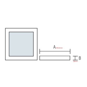LED Flächenleuchte 16x16cm ARINA-12 12W Schwarz 6400K