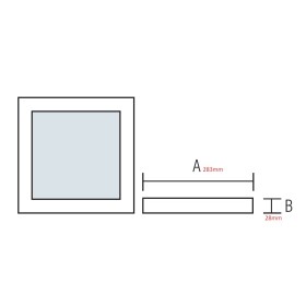 LED Aufbauleuchte 28x28cm ARINA-28 28W Weiß