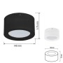 LED Aufbauleuchte SANDRA-10 Deckenleuchte 10W Weiß 4200K