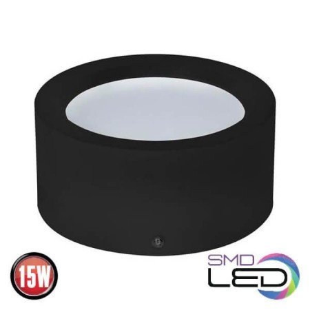 LED Aufbauleuchte SANDRA-15 Deckenleuchte 15W Schwarz 4200K