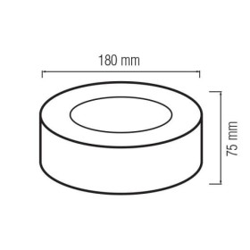LED Aufbauleuchte SANDRA-15 Deckenleuchte 15W Schwarz 4200K