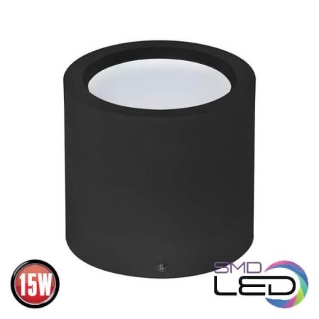 LED Aufbauleuchte SANDRA-15/XL Deckenleuchte 15W Schwarz 4200K