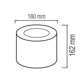LED Aufbauleuchte SANDRA-15/XL Deckenleuchte 15W Schwarz 4200K
