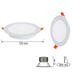 LED Einbau-Downlight Panel ALEXA-12 12W Weiß