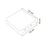 LED Aufbauleuchte 13x13cm CARLA/SQ-16 16W Weiß