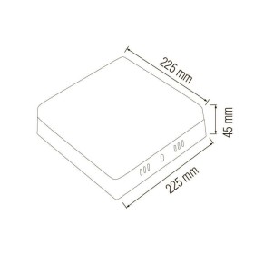 LED Aufbauleuchte 23x23cm CARLA-32/SQ 32W Weiß