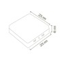 LED Aufbauleuchte 23x23cm CARLA-32/SQ 32W Weiß