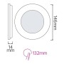 LED-Einbaupanel SLIM-9 9W ⌀146mm Weiß