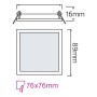 Einbau-LED-Panel SLIM/Sq-3 3W