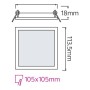 Einbau-LED-Panel SLIM/Sq-6 6W