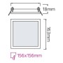 Einbau-LED-Panel SLIM/Sq-12 12W