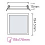 Einbau-LED-Panel SLIM/Sq-15 15W