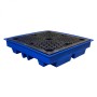 Flachprofil-Auffangpalette für 4 Fässer 230L
