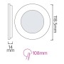 Dimmbares LED-Einbaupanel SLIM-6 6W ⌀118,5mm Schwarz