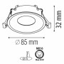 Einbaustrahler MR 16 CLOVE-R rund schwarz