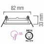 Einbaustrahler MR 16 CAMELLIA mattchrom
