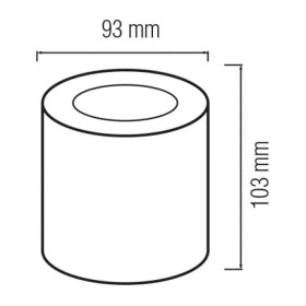 Aufbauleuchte FREZYA-R rund GU10 weiß