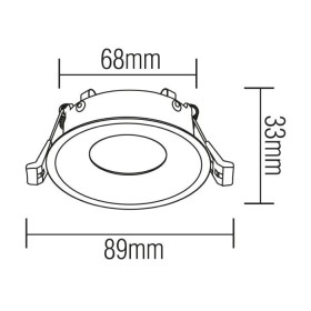 Wasserdichte Downlight-Armatur KAKTUS-R IP65 GU10 Weiß