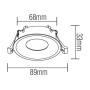 Wasserdichte Downlight-Armatur KAKTUS-R IP65 GU10 Weiß