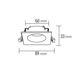 Wasserdichte Downlight-Armatur KAKTUS-S IP65 GU10 Schwarz