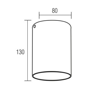 Aufbauleuchte SALSA-L weiß GU10