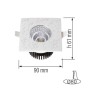 LED Einbaudownlight JESSICA 6W IP65 Wasserdicht Weiß 4200K
