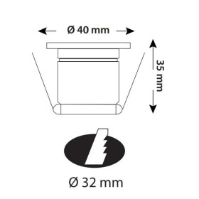 LED EinbauDownlight LAURA 1W 4200K Weiß
