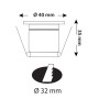 LED EinbauDownlight LAURA 1W 4200K Matt Chrom