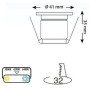 LED Mini Spotlampe SILVIA 1W Weiß Rund Weiß 4200K