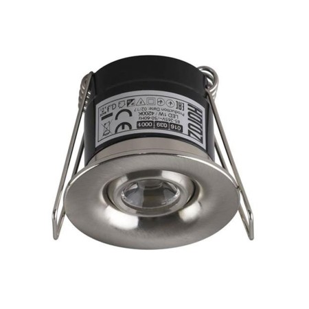 LED Mini Spotlampe SILVIA 1W Weiß Rund Chrom 4200K