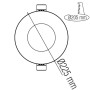 LED Einbaustrahler VANESSA-30 30W 6400K Weiß