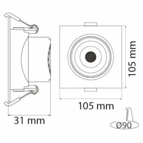 LED Einbaustrahler MAYA-9 9W 6400K